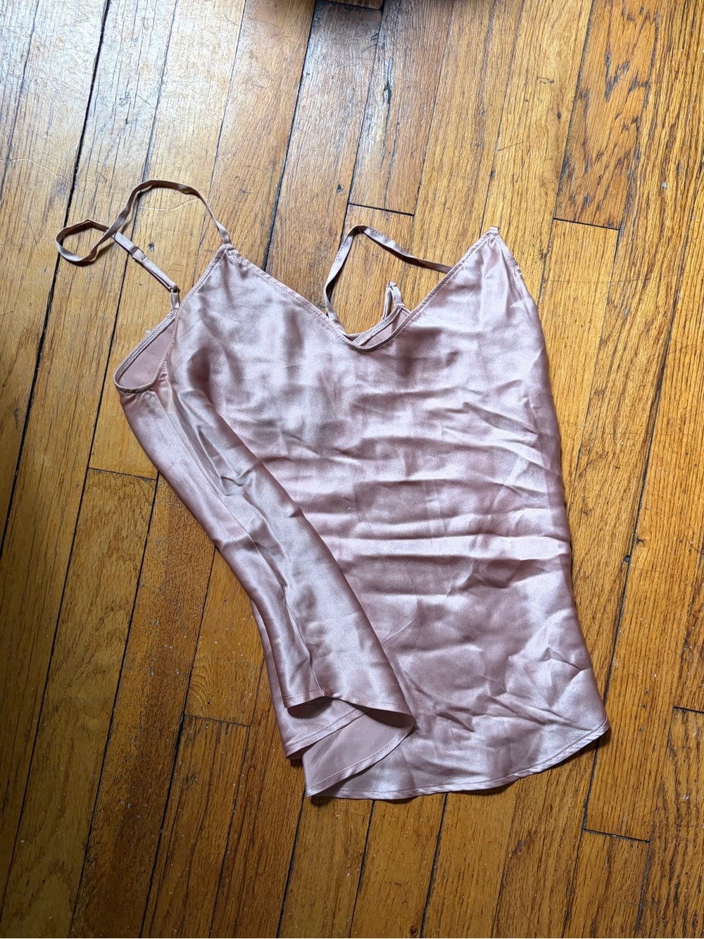 Reformation Mauve Satin Camisole Top